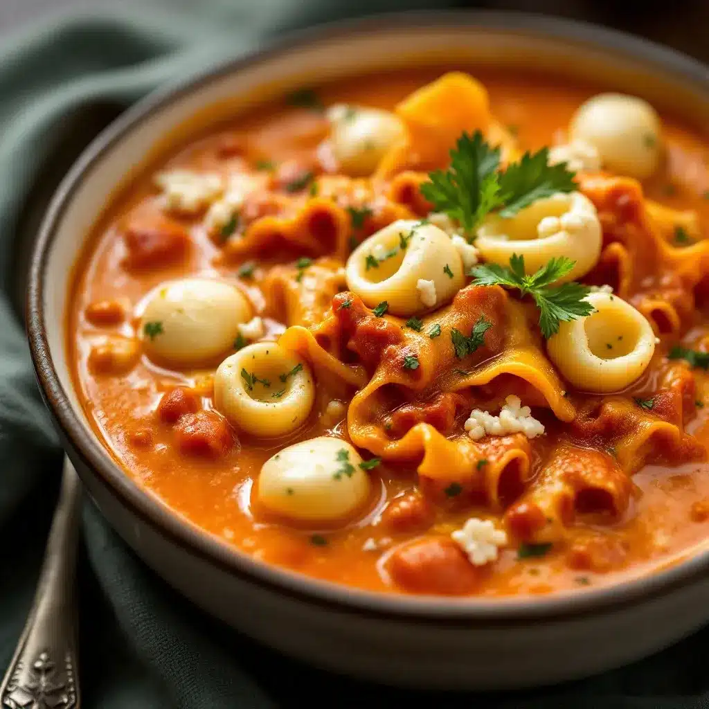 creamy lasagna soup with ricotta preparation steps