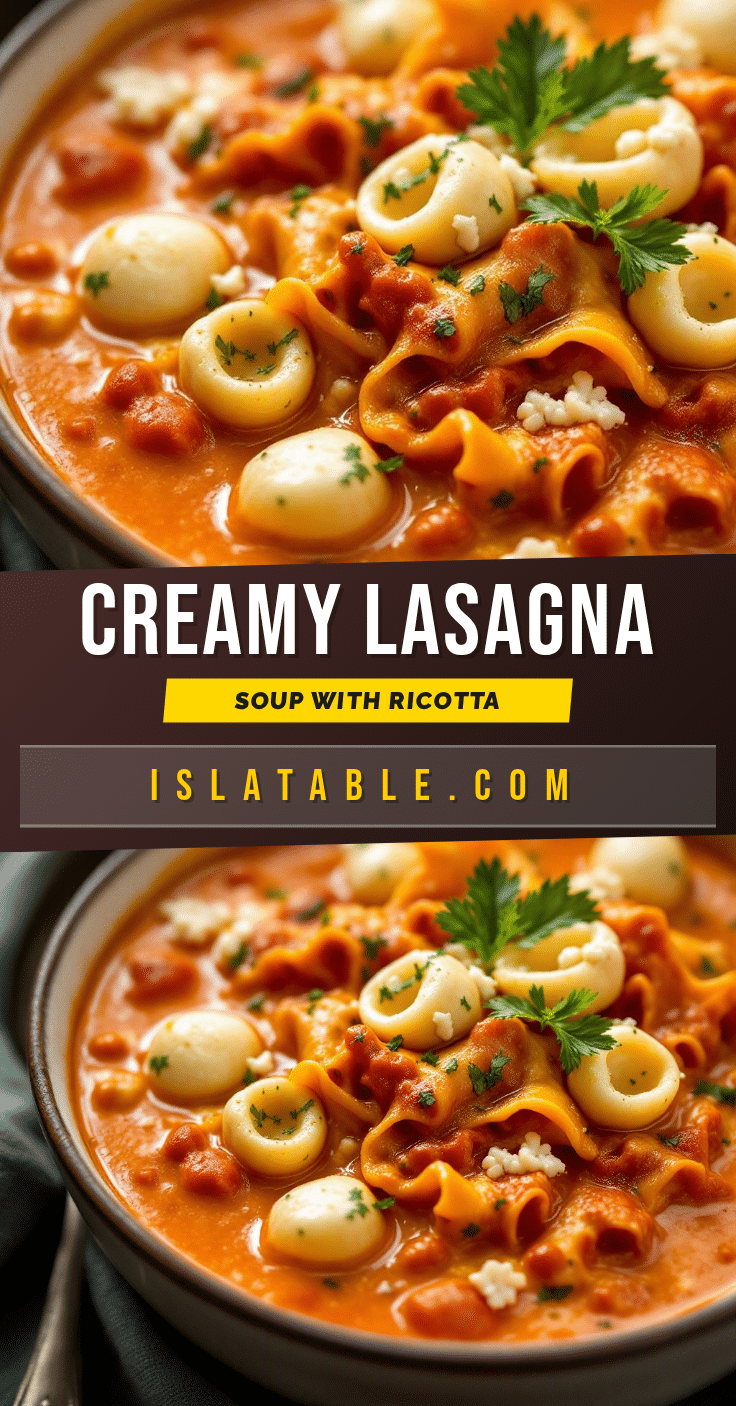 creamy lasagna soup with ricotta recipe
