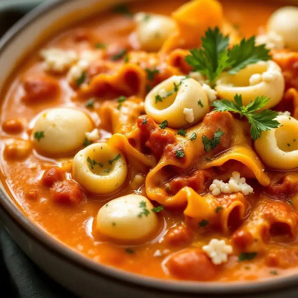creamy lasagna soup with ricotta - featured image