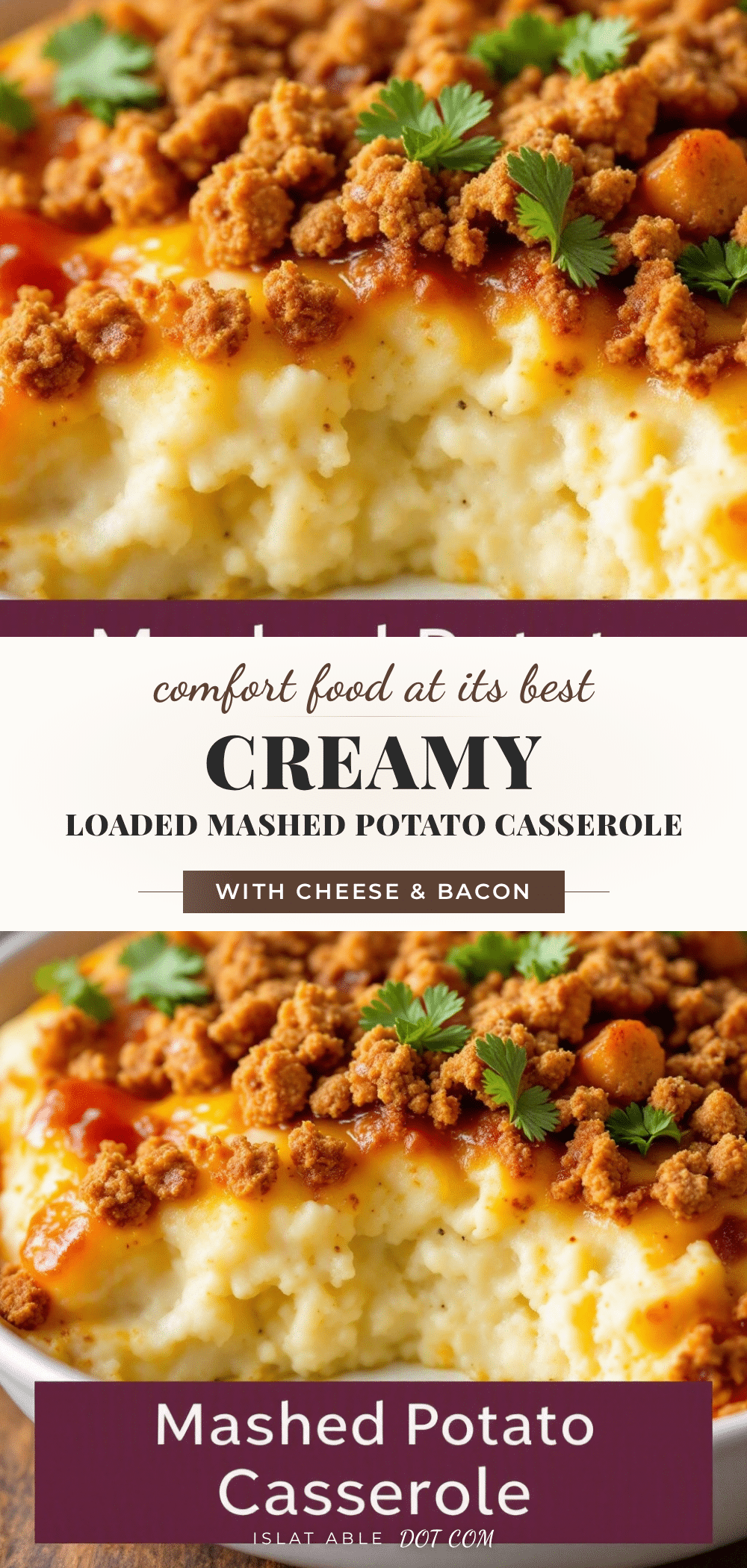 creamy loaded mashed potato casserole recipe