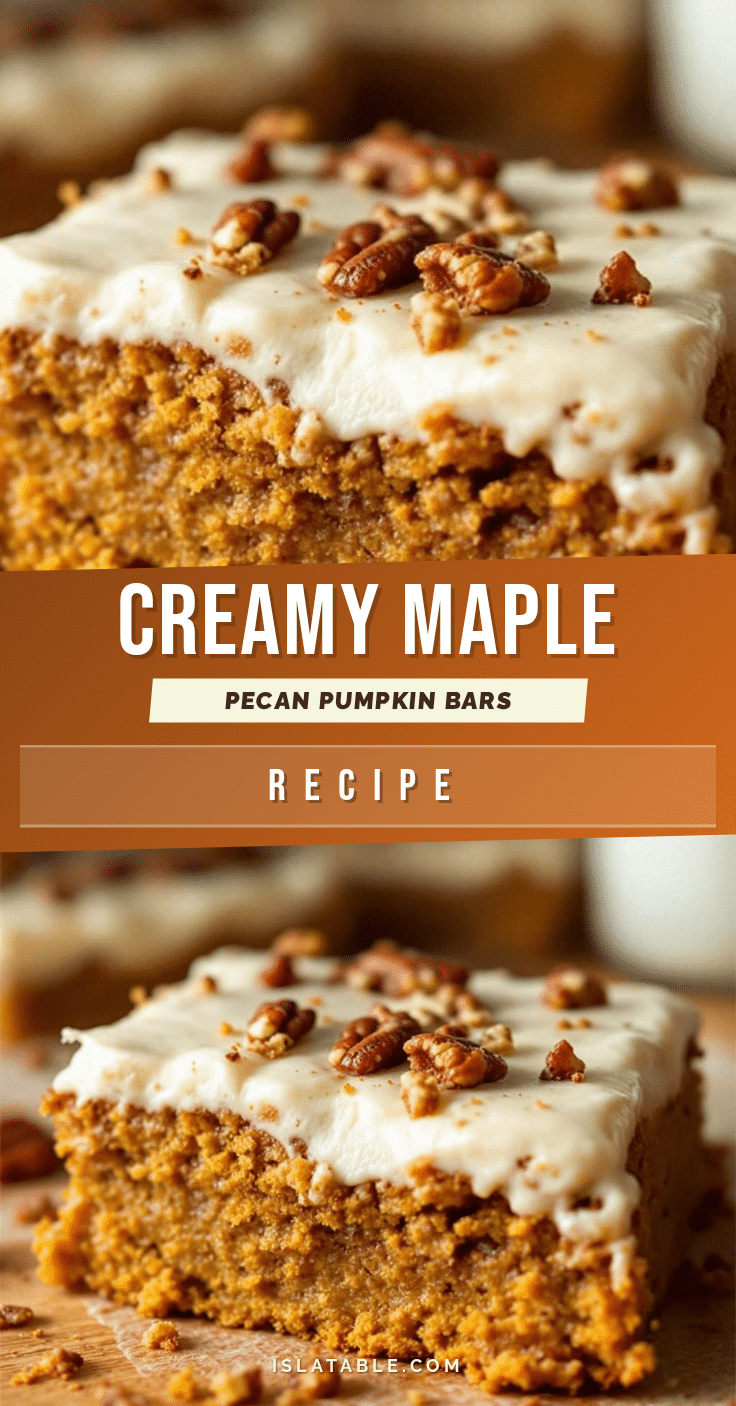 creamy maple pecan pumpkin bars recipe