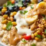 creamy peanut butter banana overnight oats - featured image