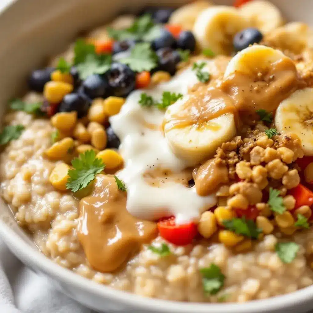 creamy peanut butter banana overnight oats preparation steps