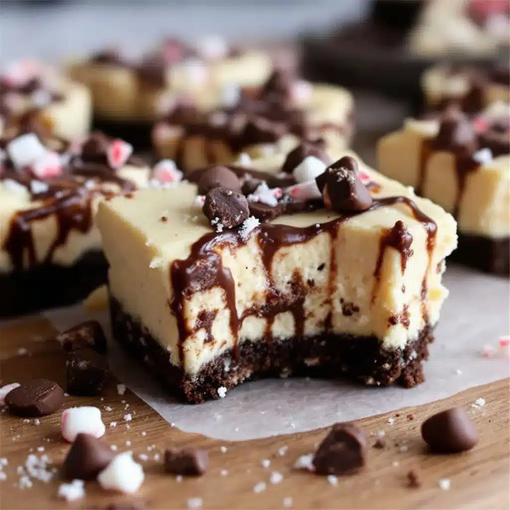 creamy peppermint bark cheesecake bites preparation steps