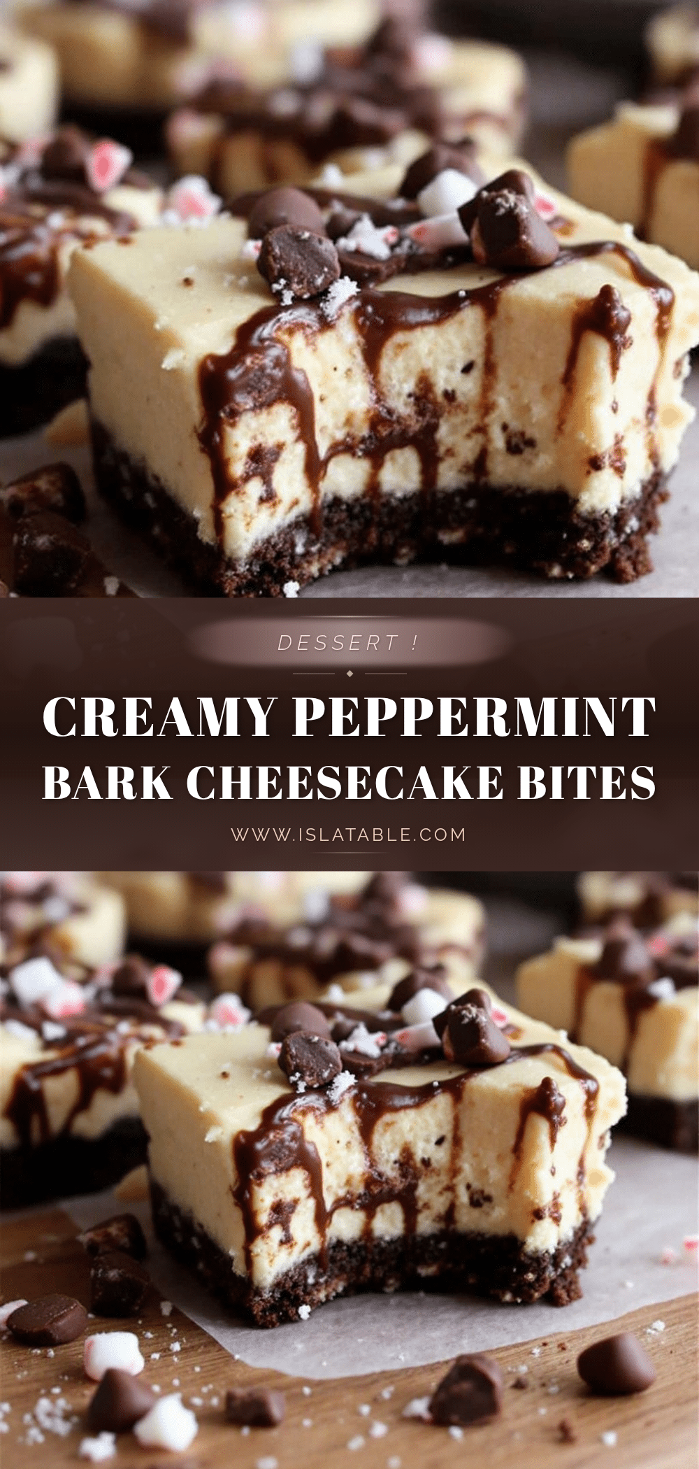 creamy peppermint bark cheesecake bites recipe