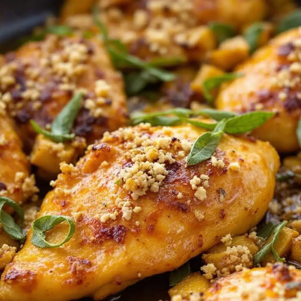 creamy pumpkin sage chicken - featured image