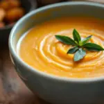 Creamy Roasted Acorn Squash Soup - featured image