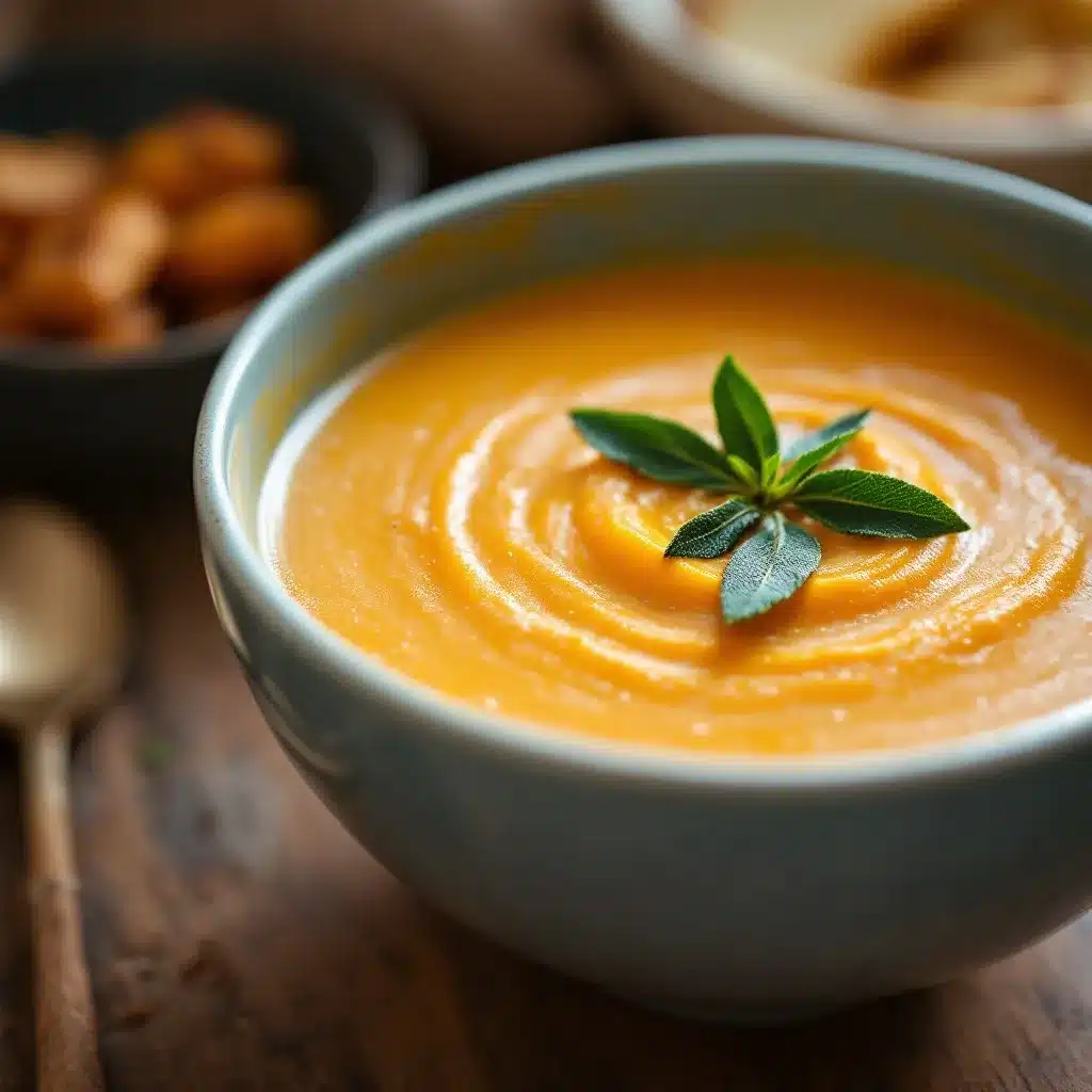Creamy Roasted Acorn Squash Soup preparation steps