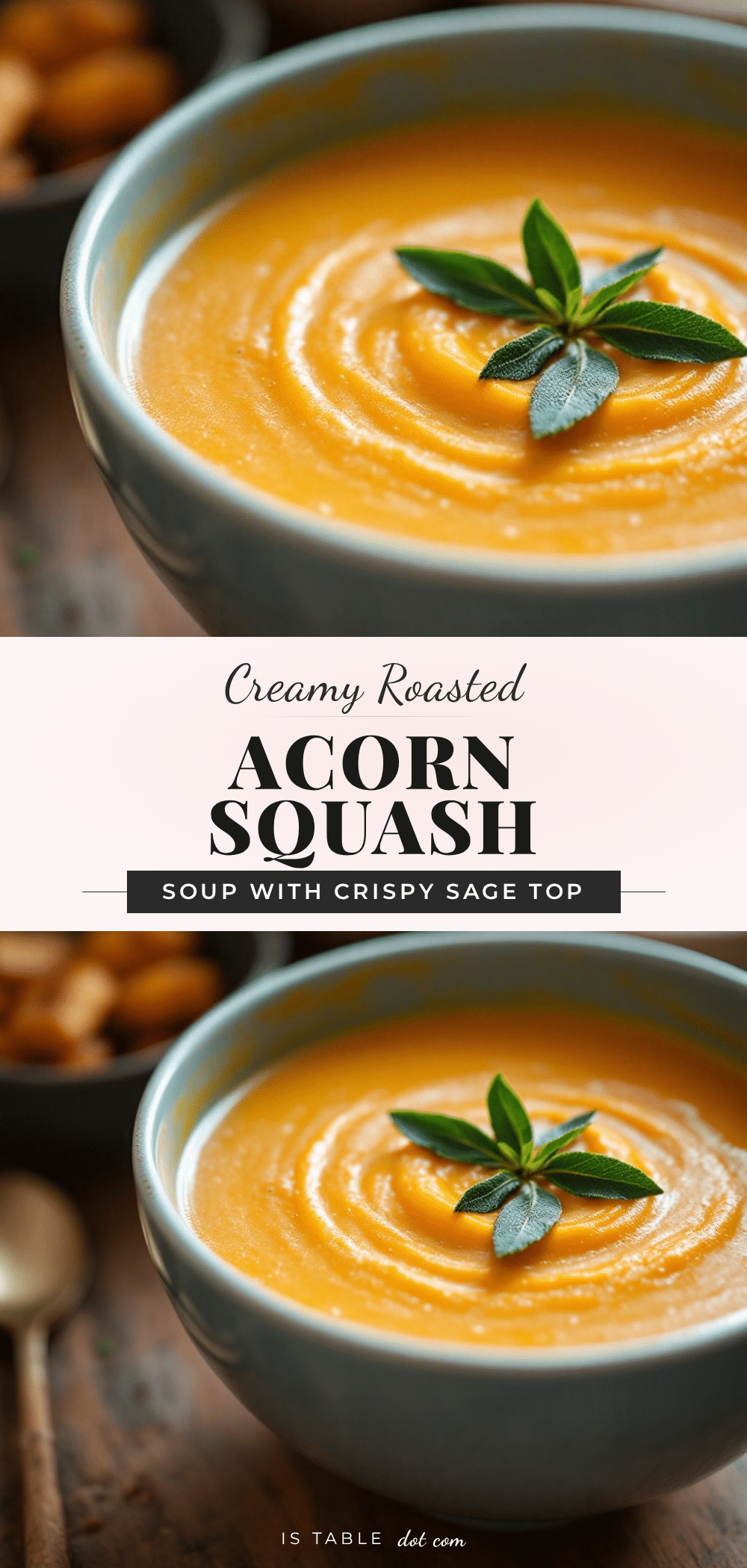 Creamy Roasted Acorn Squash Soup recipe