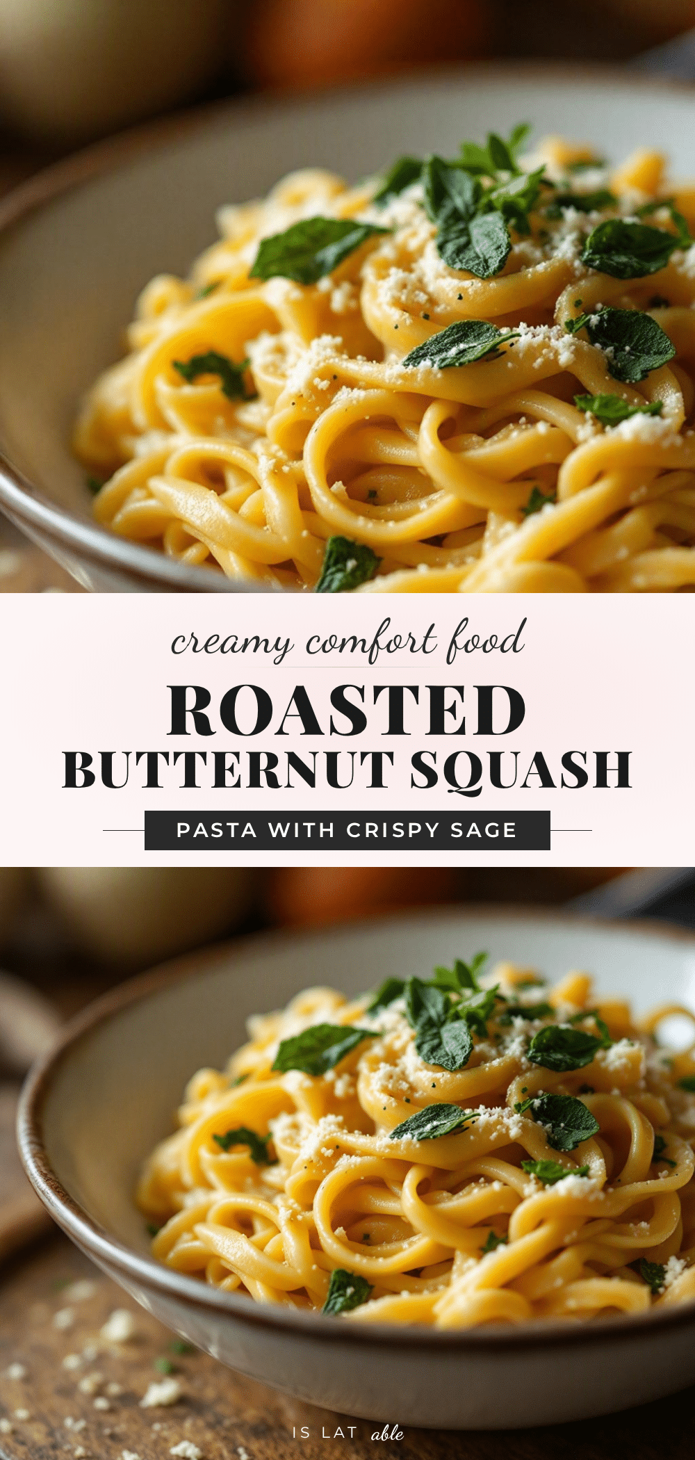 creamy roasted butternut squash pasta recipe