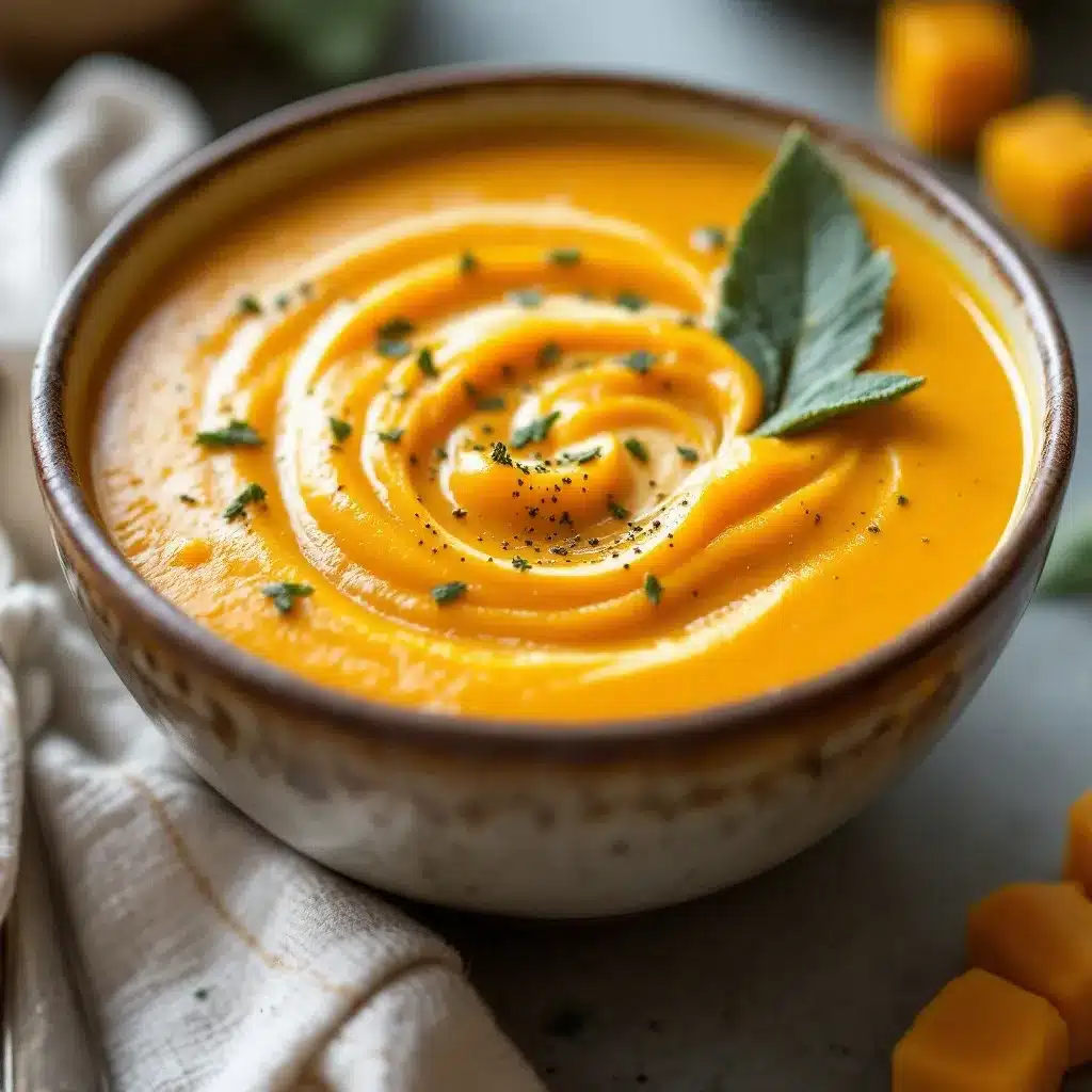 creamy roasted butternut squash soup preparation steps