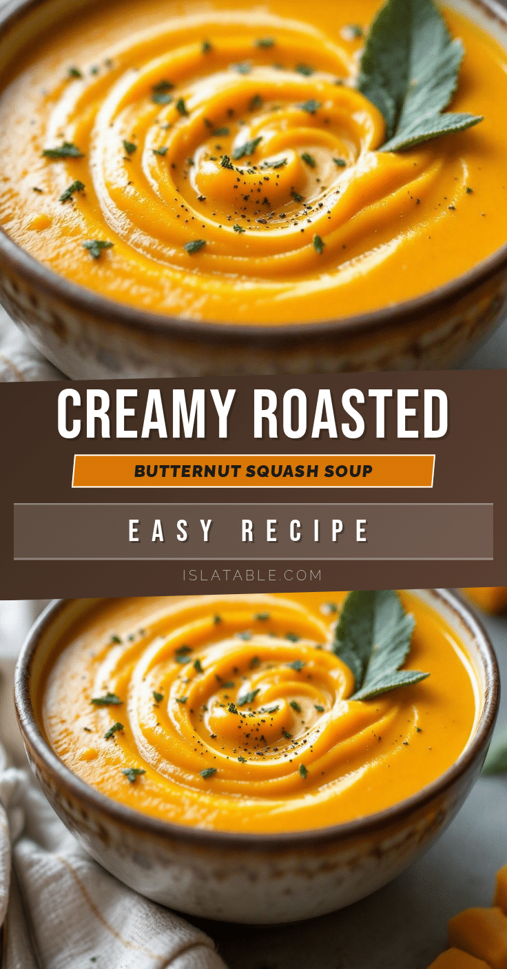 creamy roasted butternut squash soup recipe