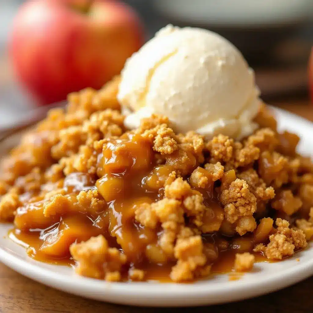 creamy salted caramel apple crisp preparation steps