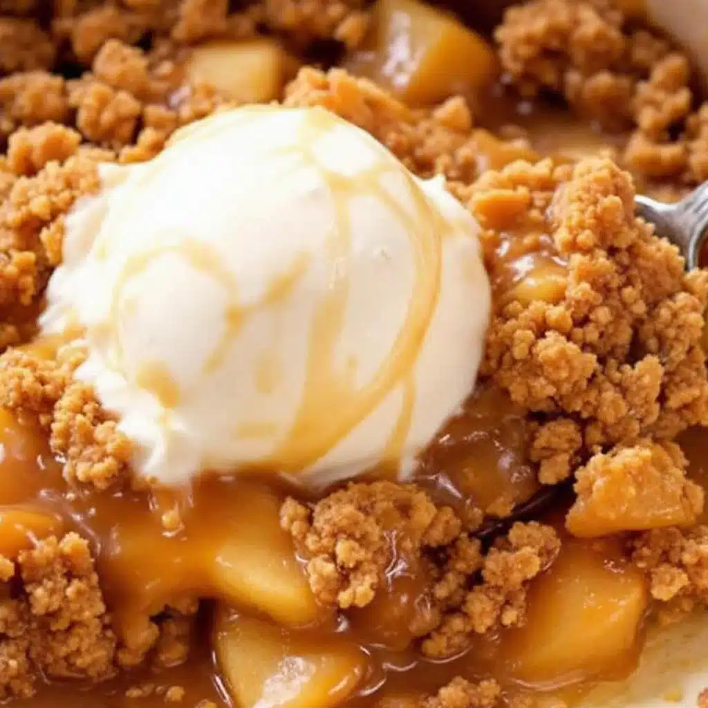 Creamy Salted Caramel Apple Crisp - featured image