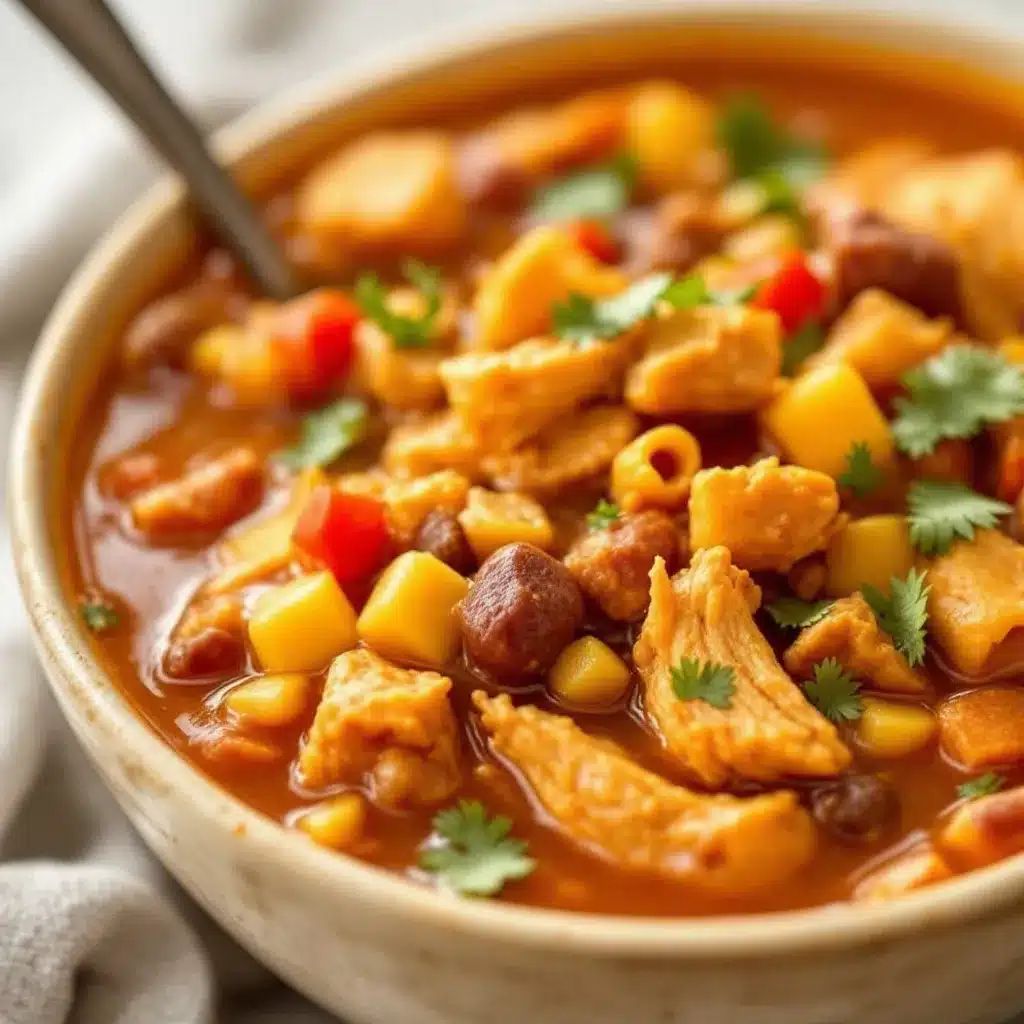 creamy slow cooker chicken taco soup preparation steps