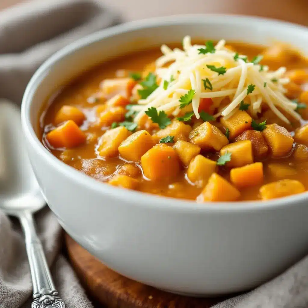 creamy slow cooker pumpkin white chicken chili preparation steps