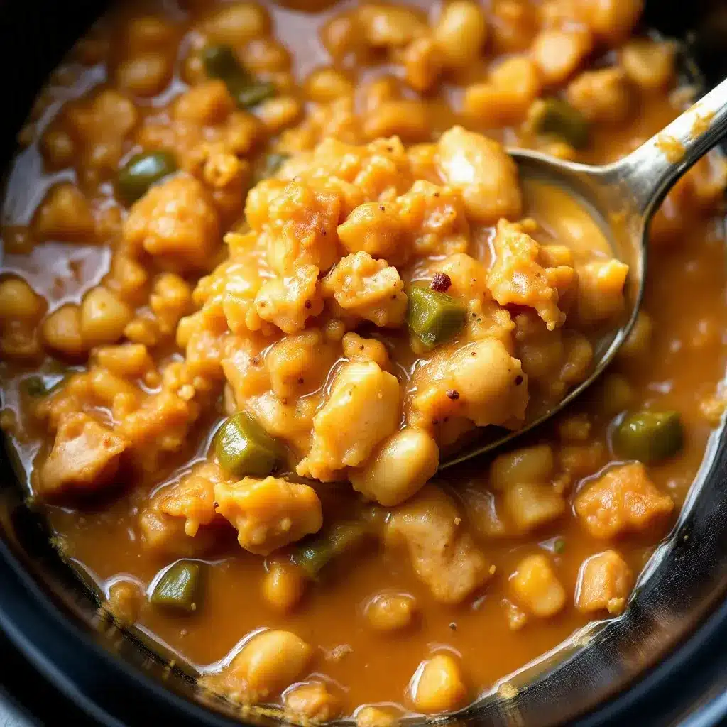 creamy slow cooker white chicken chili with poblano peppers preparation steps