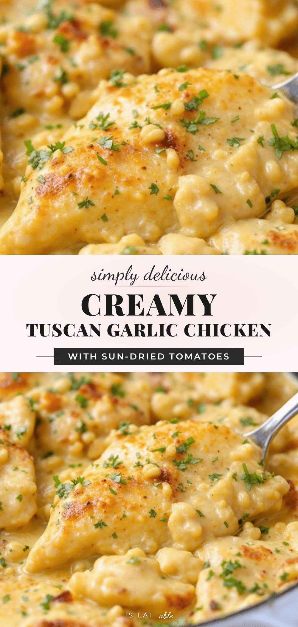 creamy tuscan garlic chicken skillet recipe