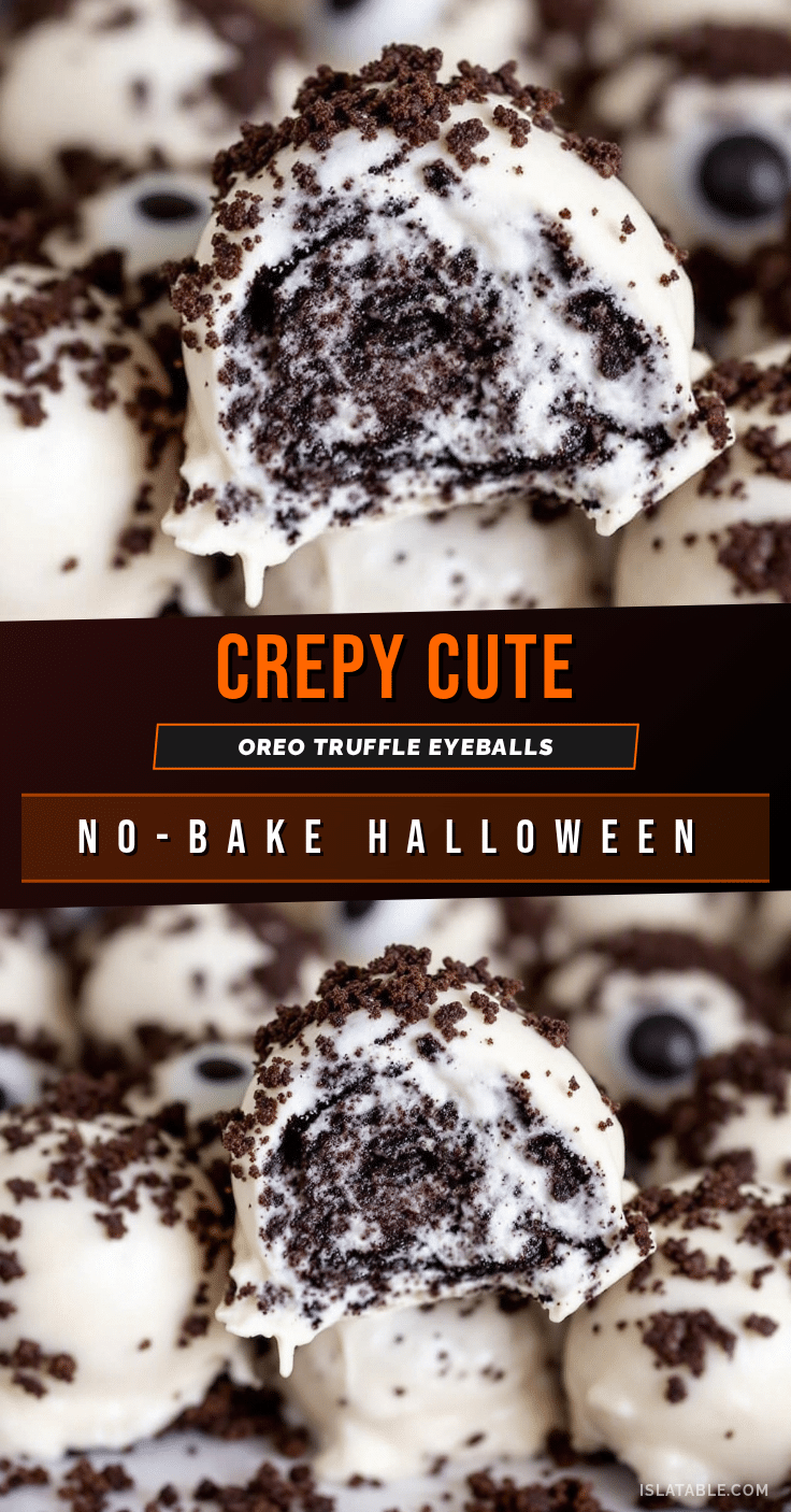 creepy cute no-bake Oreo truffle eyeballs recipe
