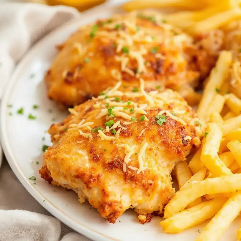 crispy air fryer chicken thighs with garlic parmesan preparation steps