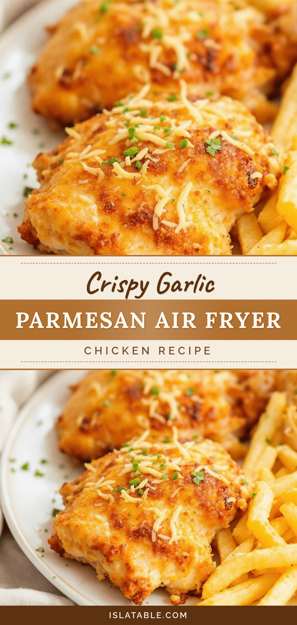 crispy air fryer chicken thighs with garlic parmesan recipe