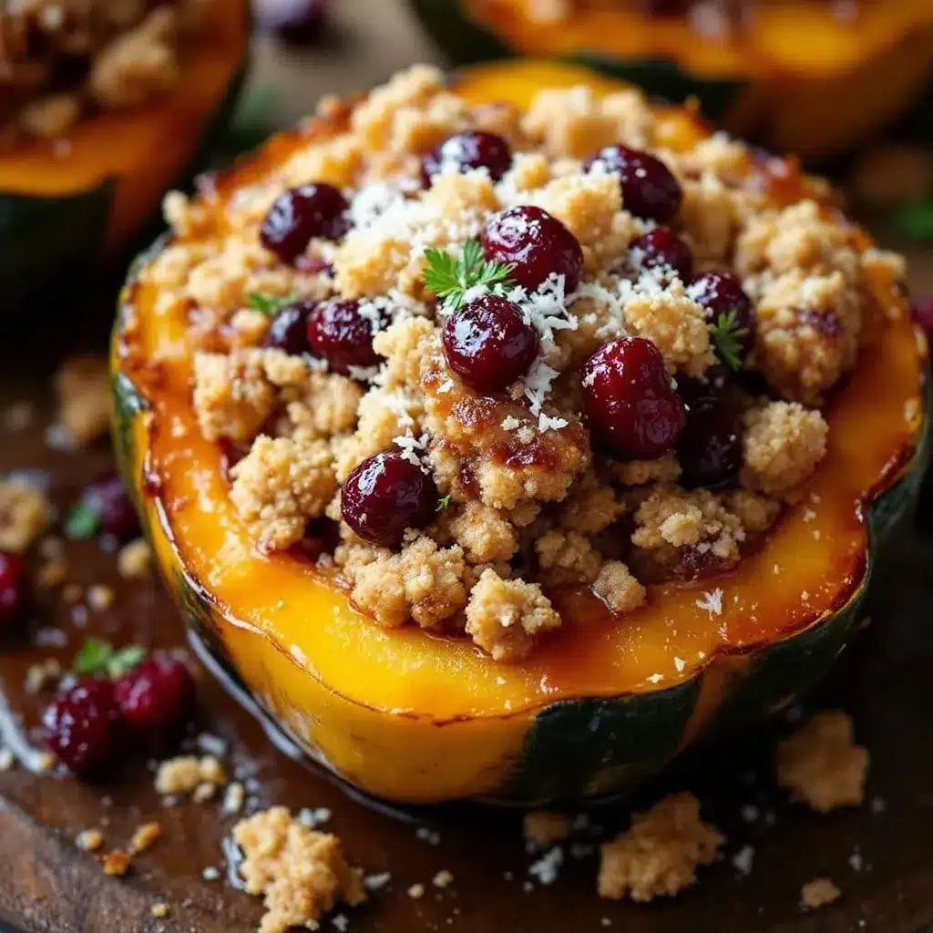 crispy brown sugar glazed stuffed acorn squash preparation steps