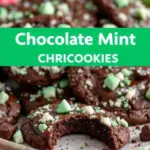 crispy chocolate mint christmas cookies - featured image