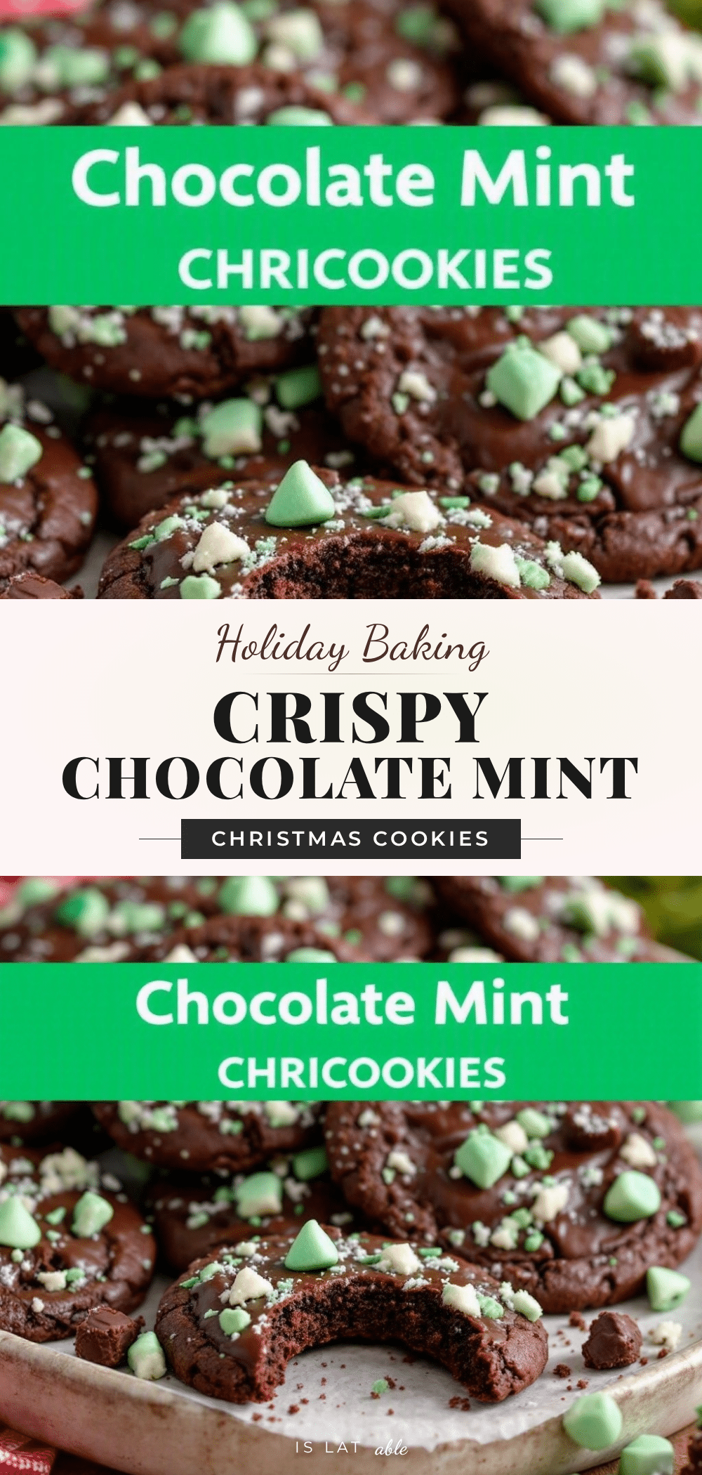 crispy chocolate mint christmas cookies recipe
