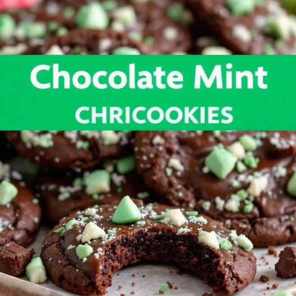 crispy chocolate mint christmas cookies - featured image