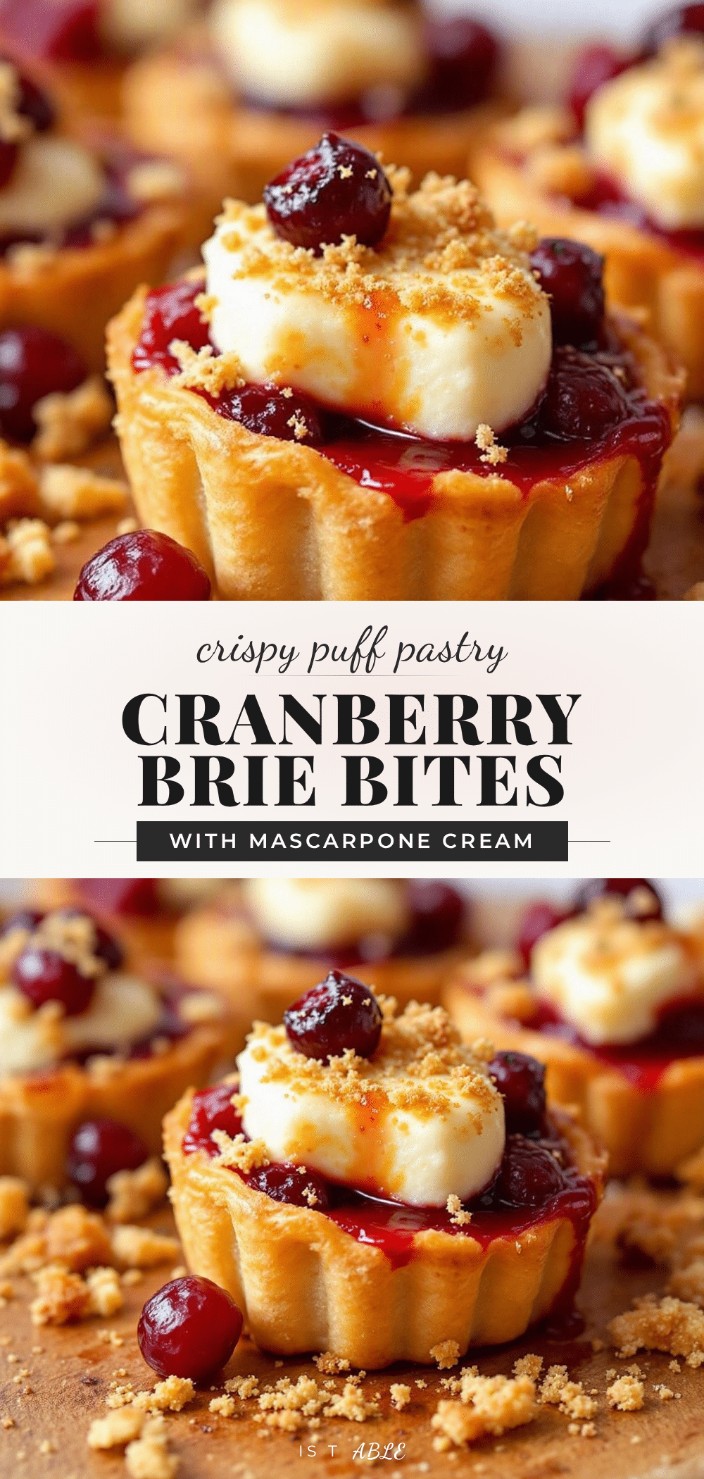 crispy cranberry brie bites recipe