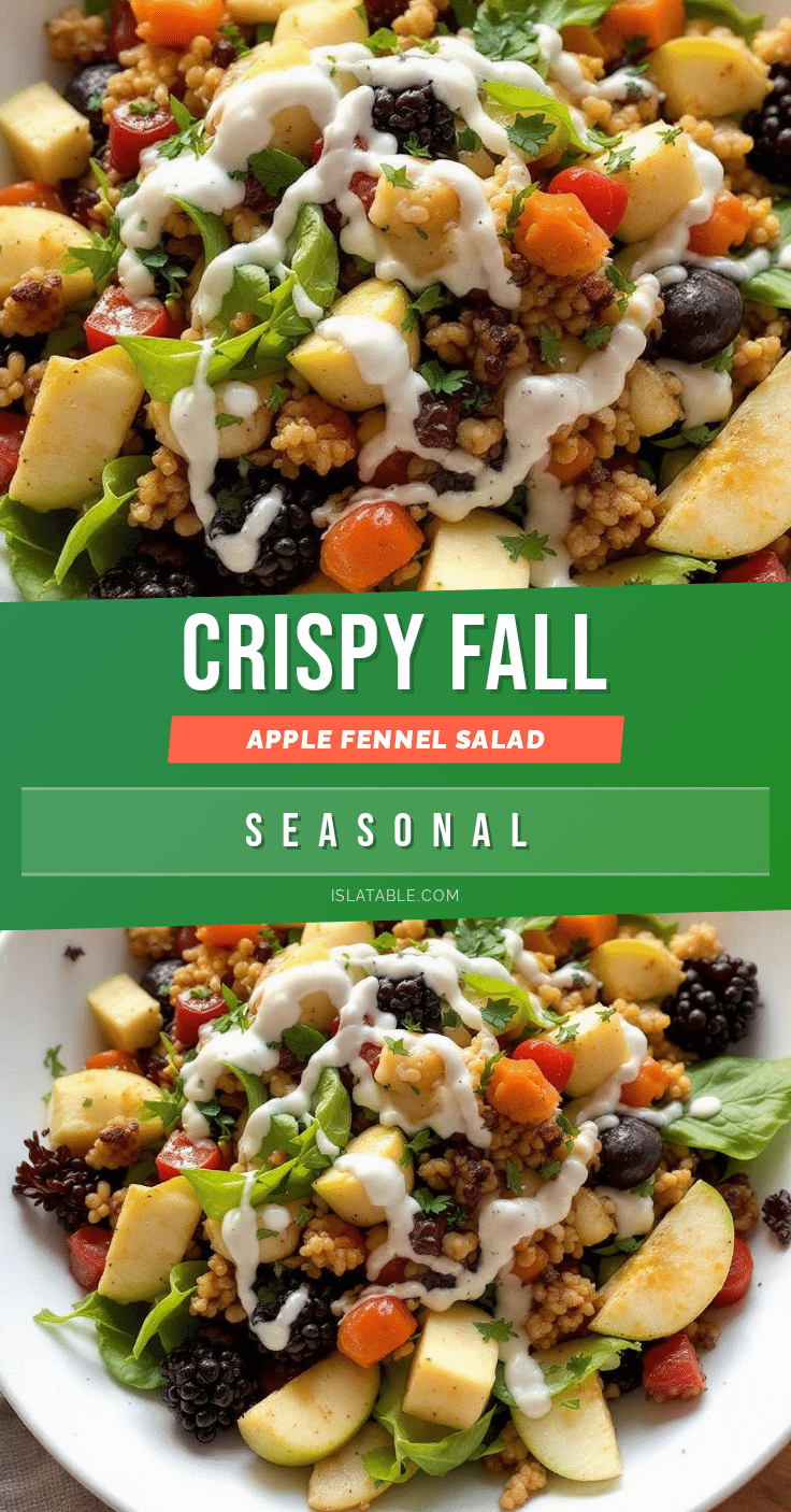 crispy fall apple fennel salad recipe
