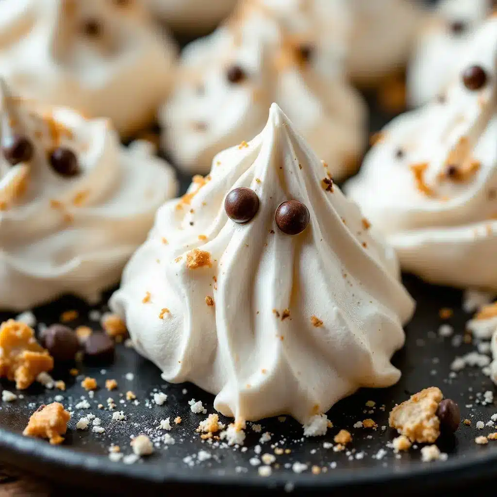 Crispy Ghost Meringue Cookies preparation steps