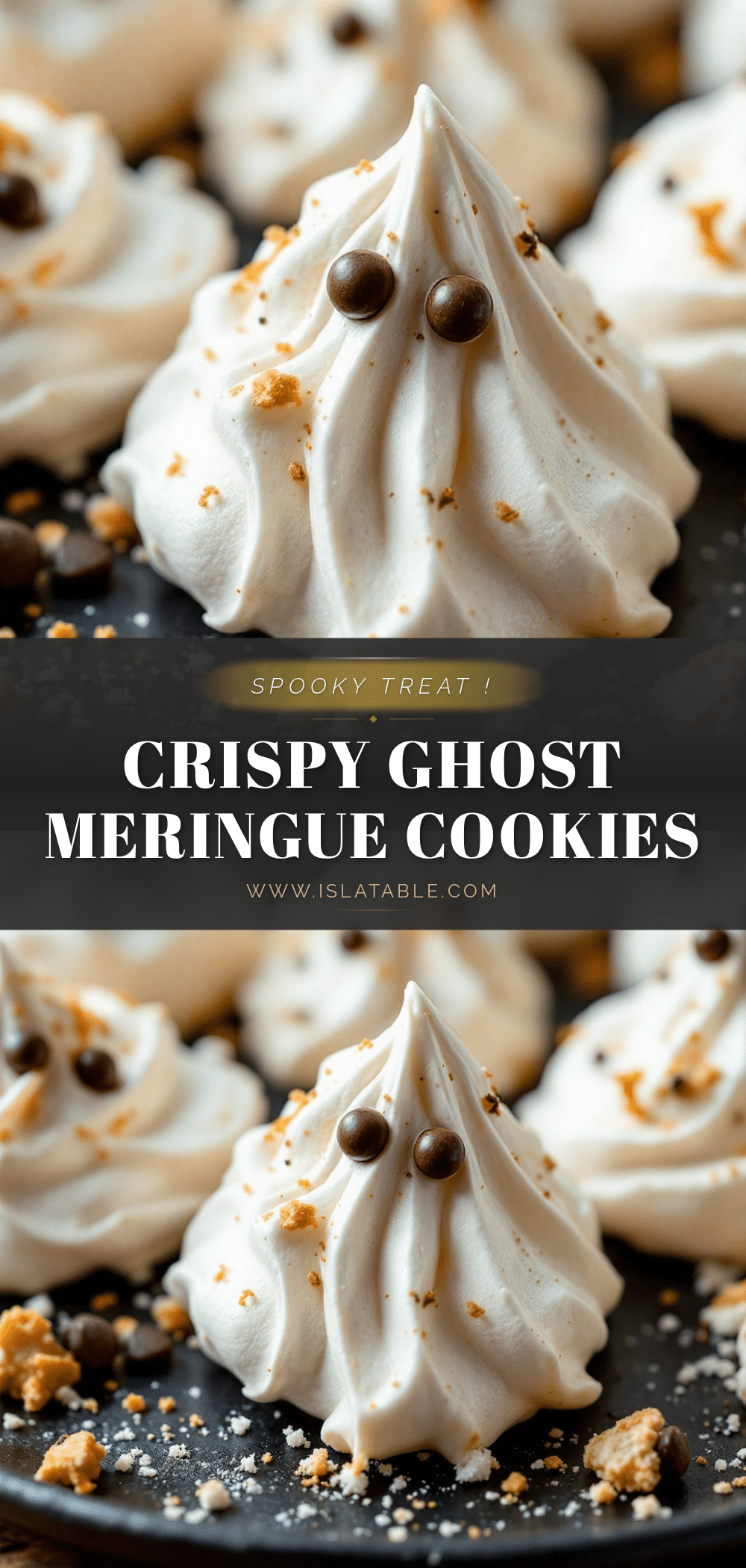 Crispy Ghost Meringue Cookies recipe