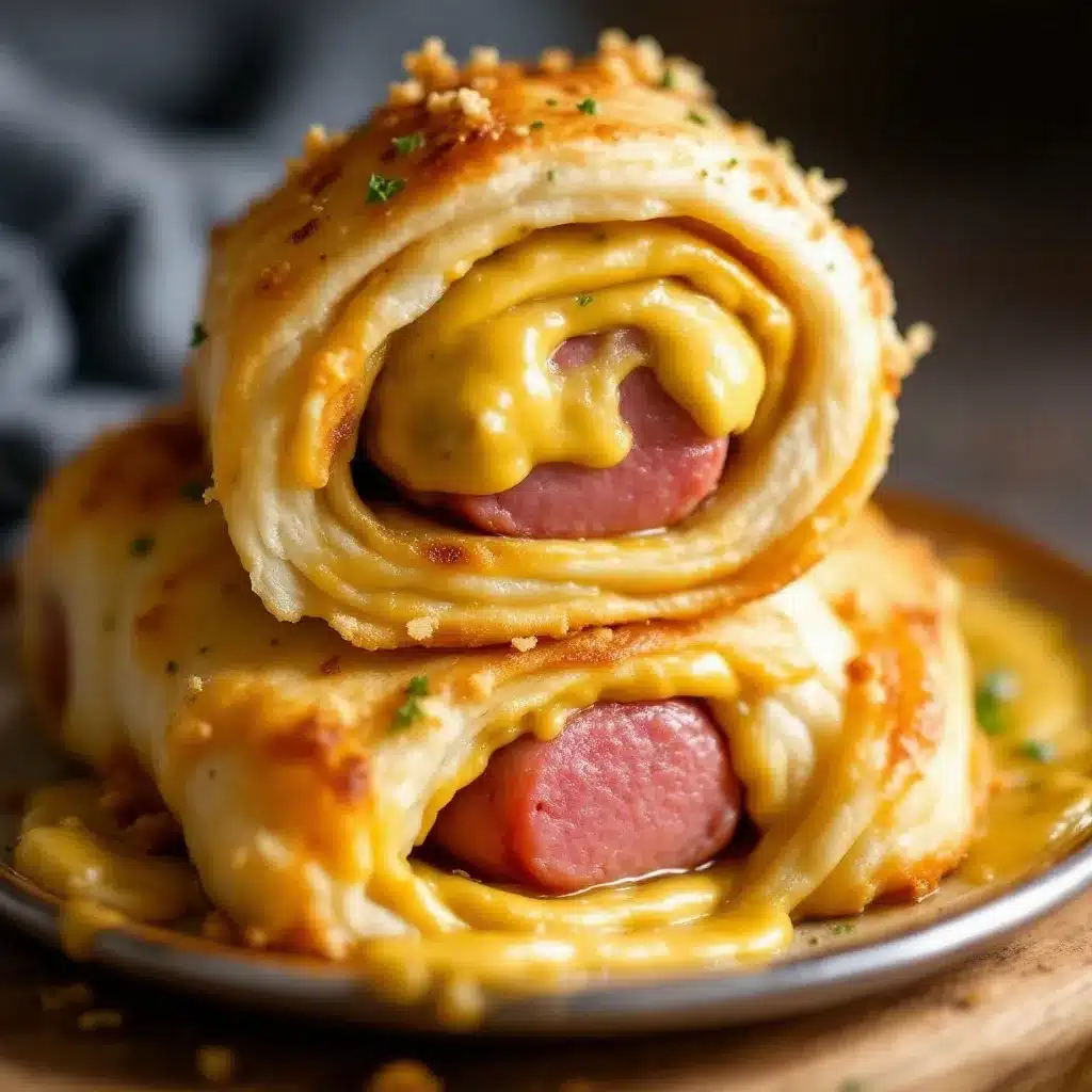 Crispy Mummy Pigs in a Blanket preparation steps