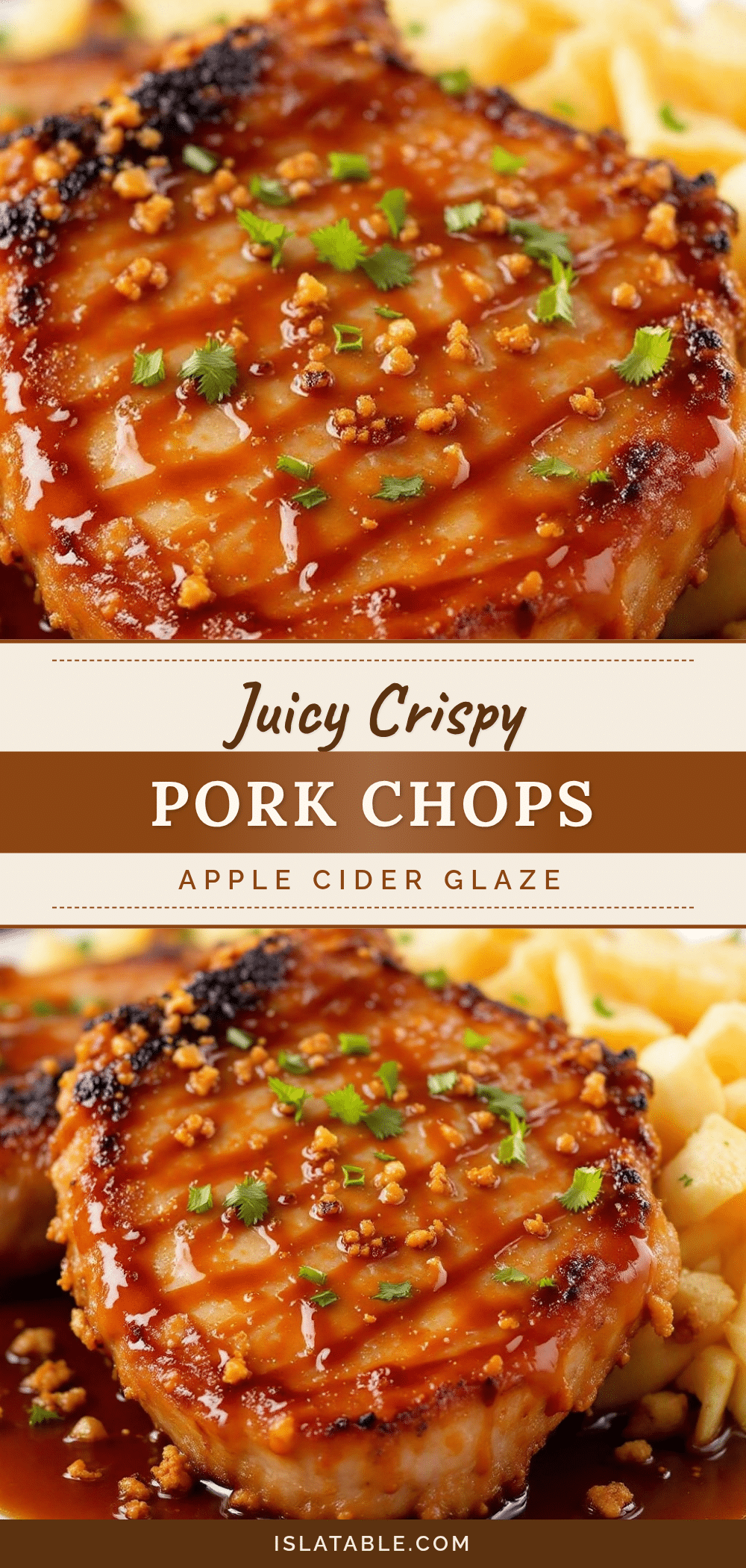 crispy pork chops with apple cider glaze recipe