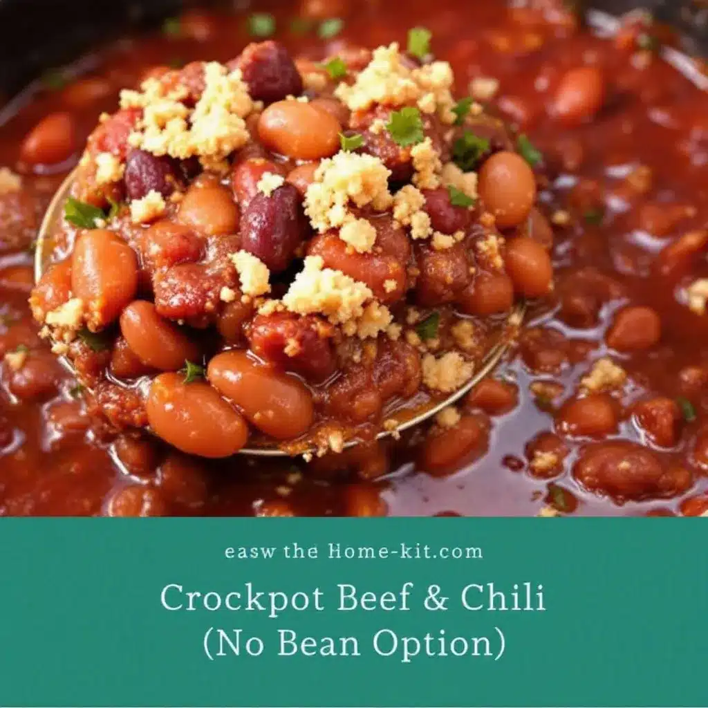 crockpot beef and bean chili preparation steps