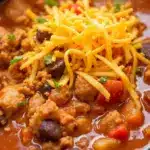 crockpot ground turkey taco soup - featured image