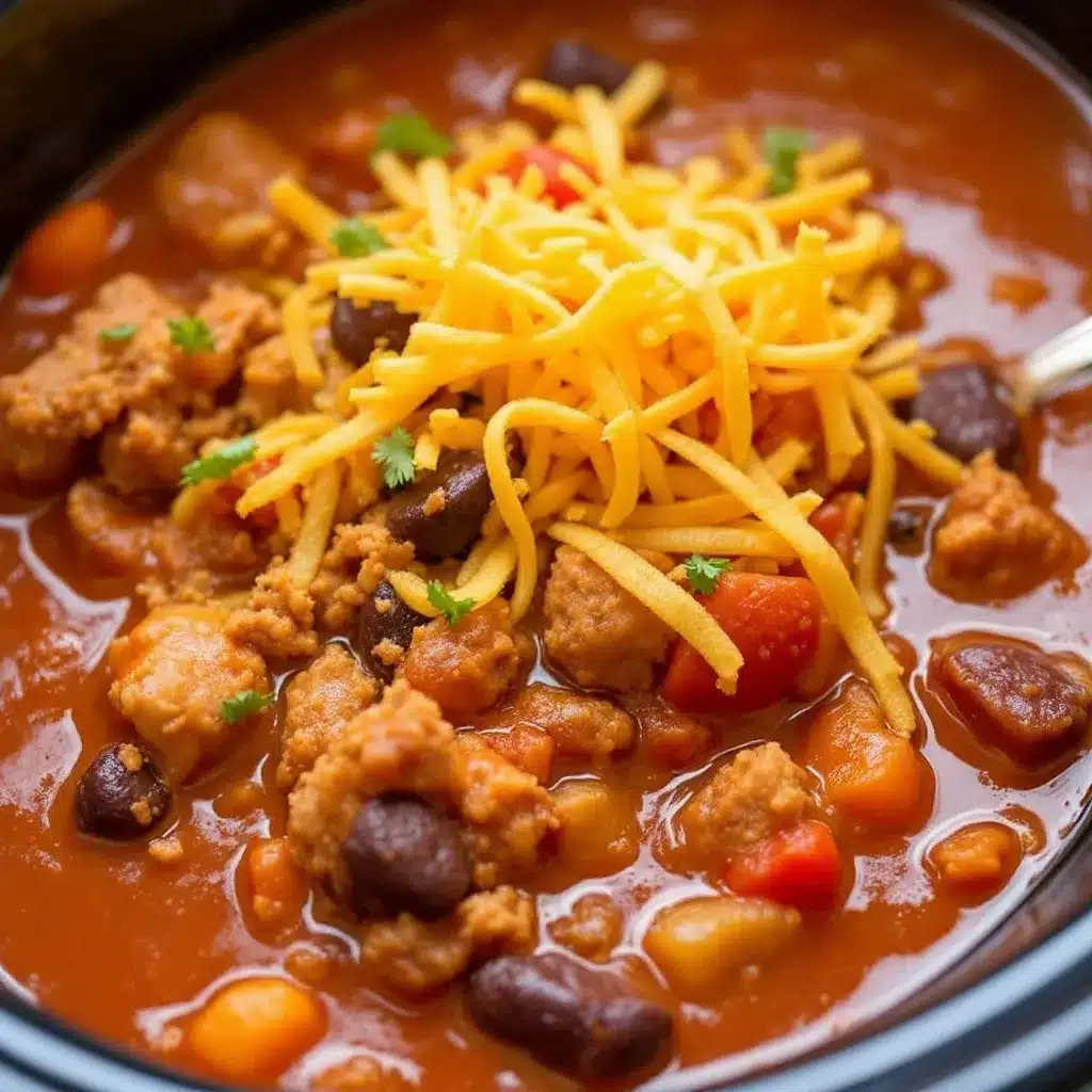 crockpot ground turkey taco soup preparation steps