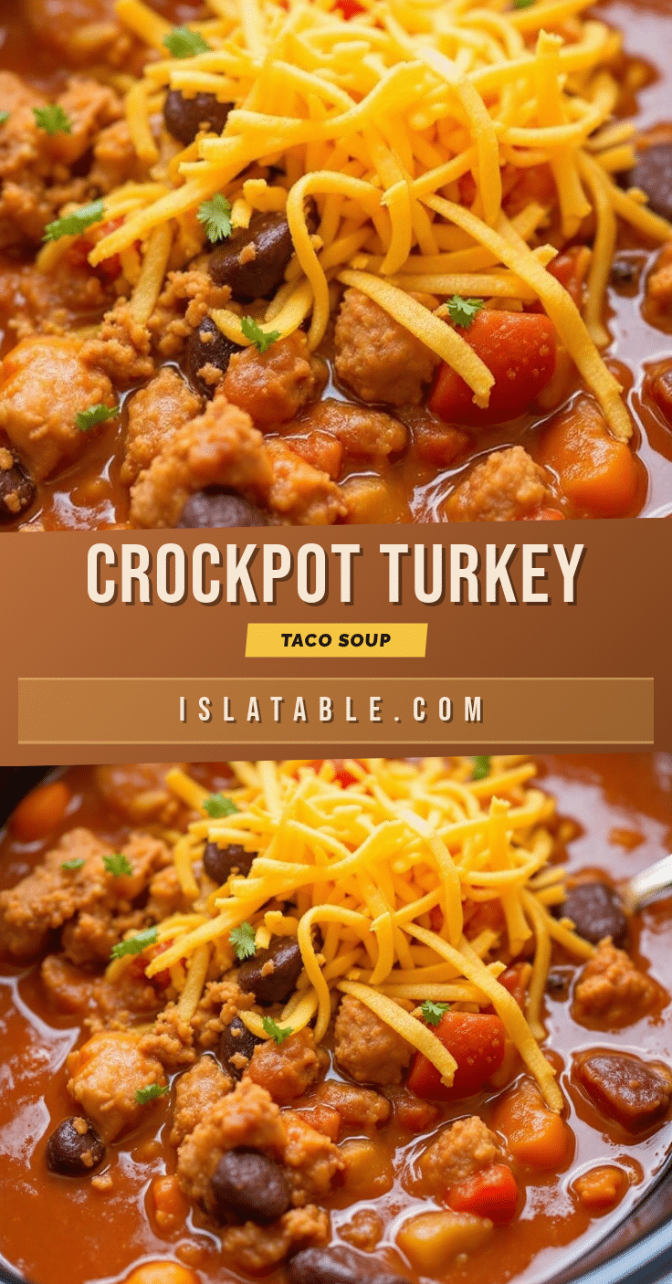 crockpot ground turkey taco soup recipe