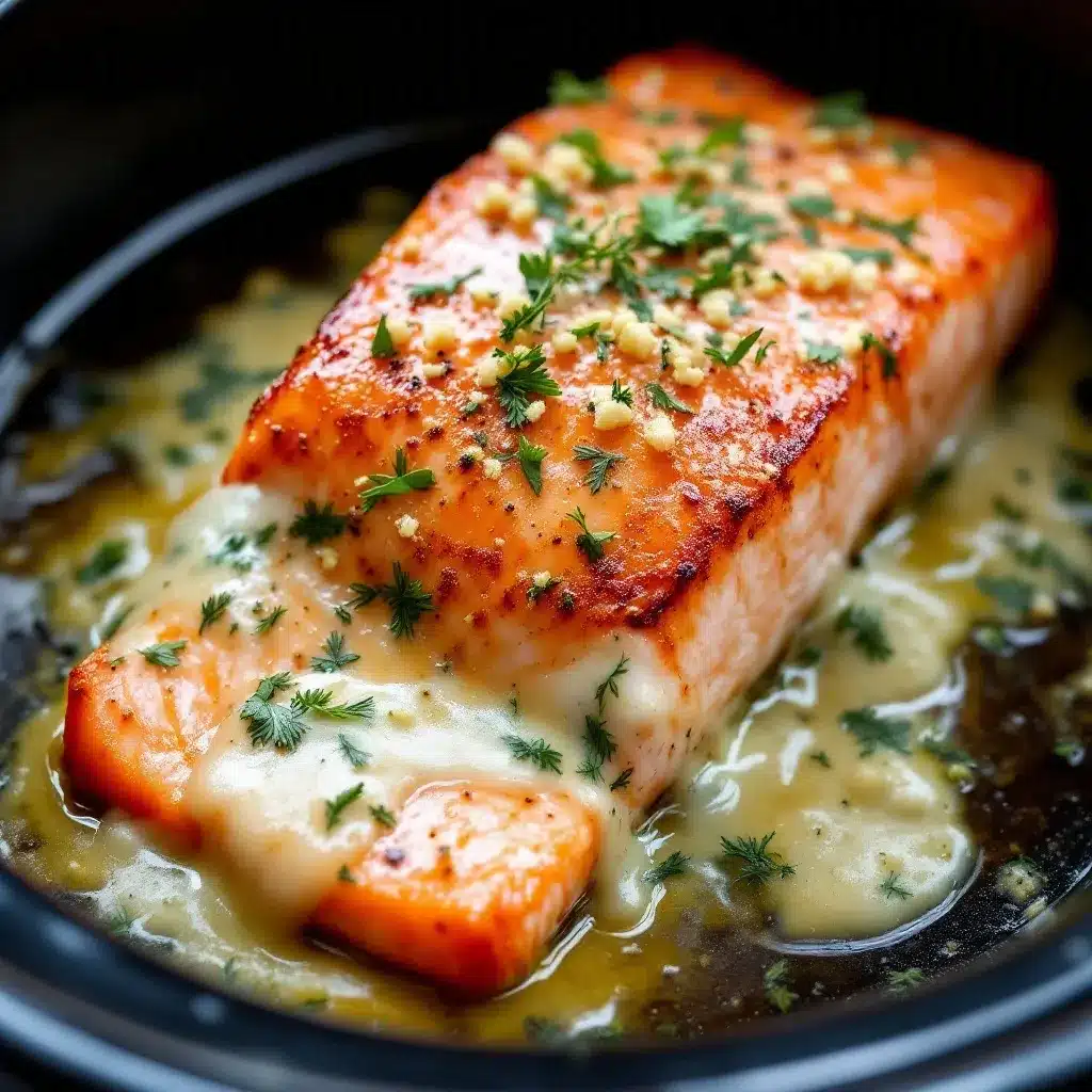 crockpot salmon with lemon dill sauce preparation steps