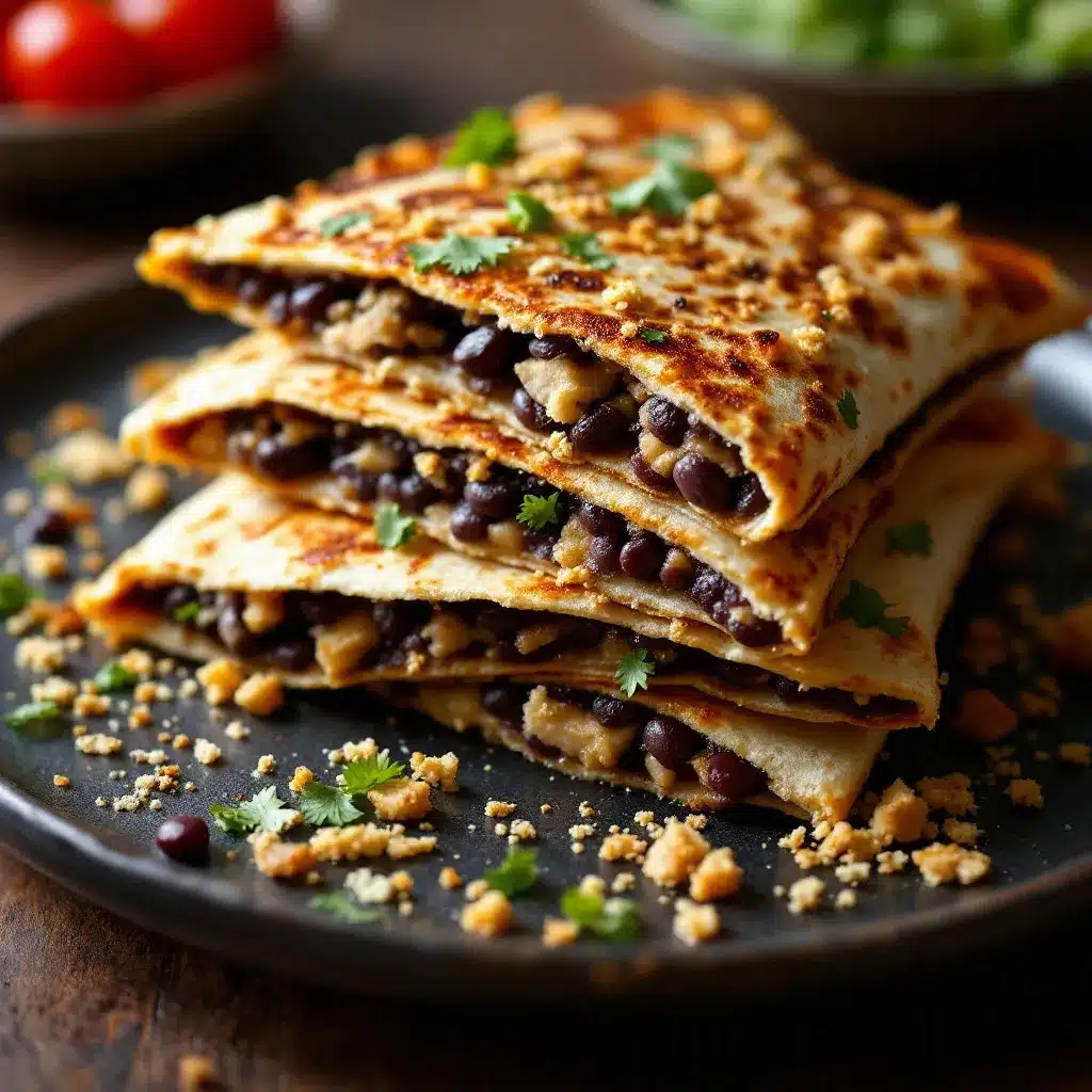 Easy Black Bean Mummy Quesadillas for Kids preparation steps