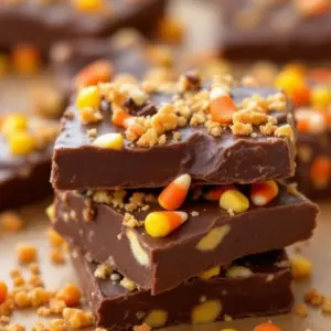 Easy Candy Corn Fudge Bark - featured image