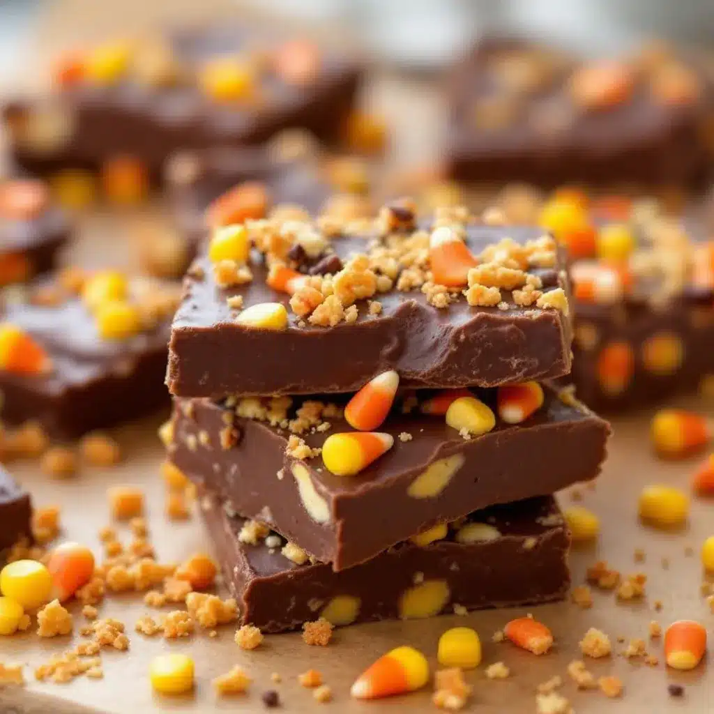 Easy Candy Corn Fudge Bark preparation steps