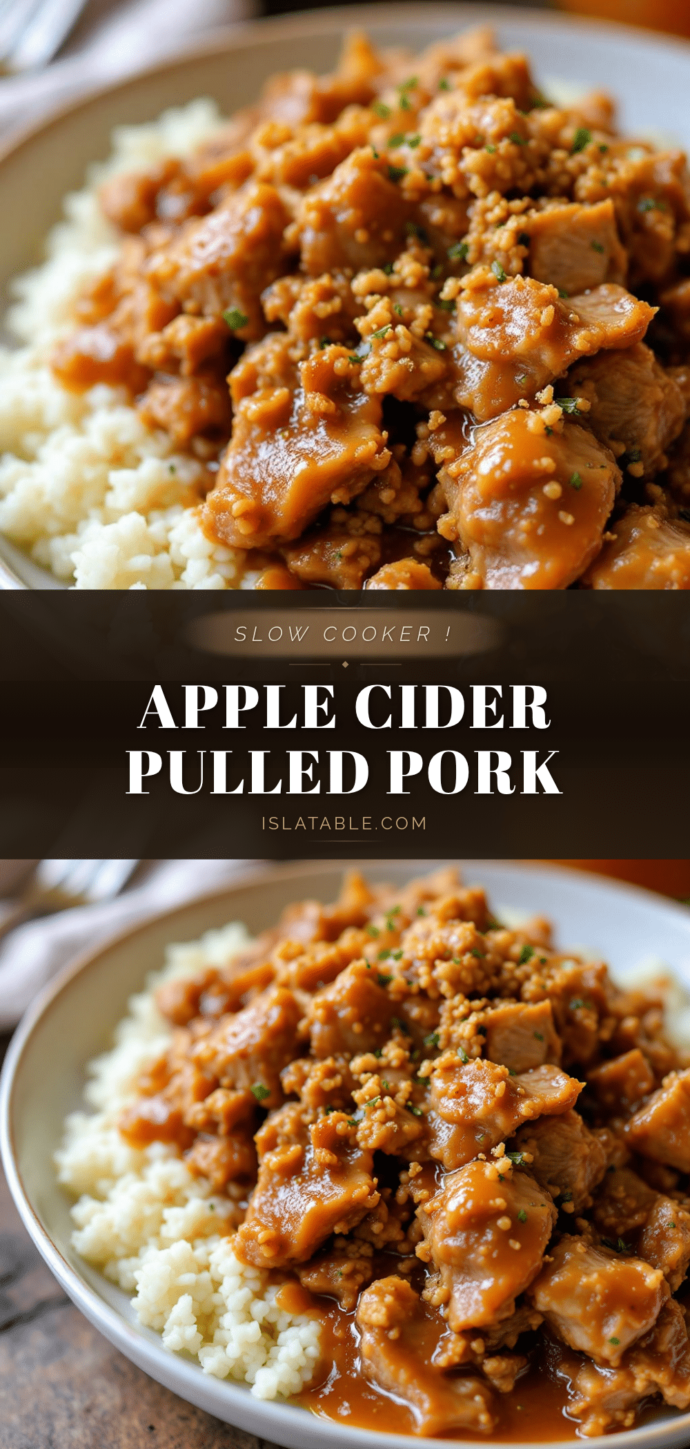 Easy Crockpot Apple Cider Pulled Pork recipe