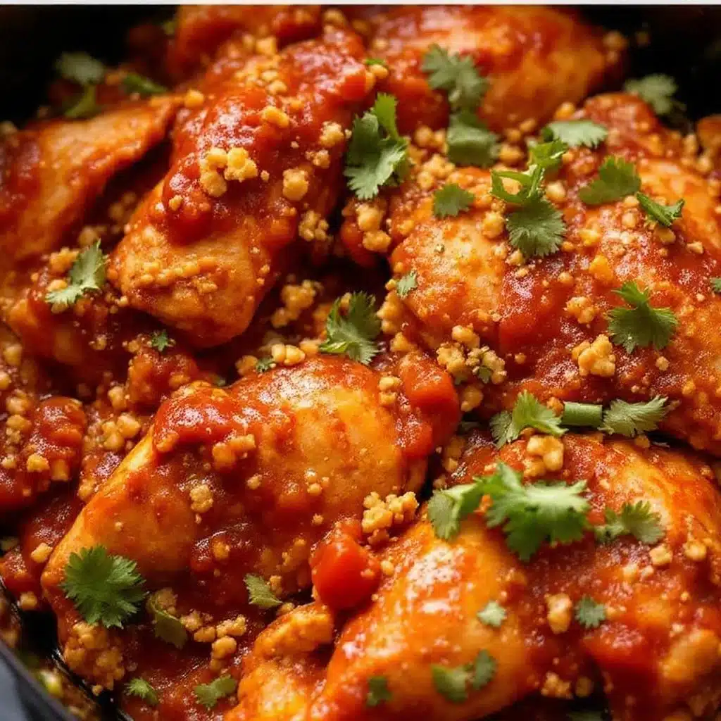 easy crockpot salsa chicken meal prep - featured image