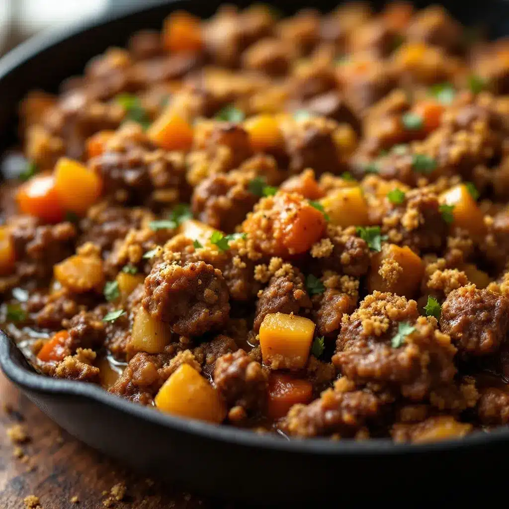 easy ground beef skillet preparation steps