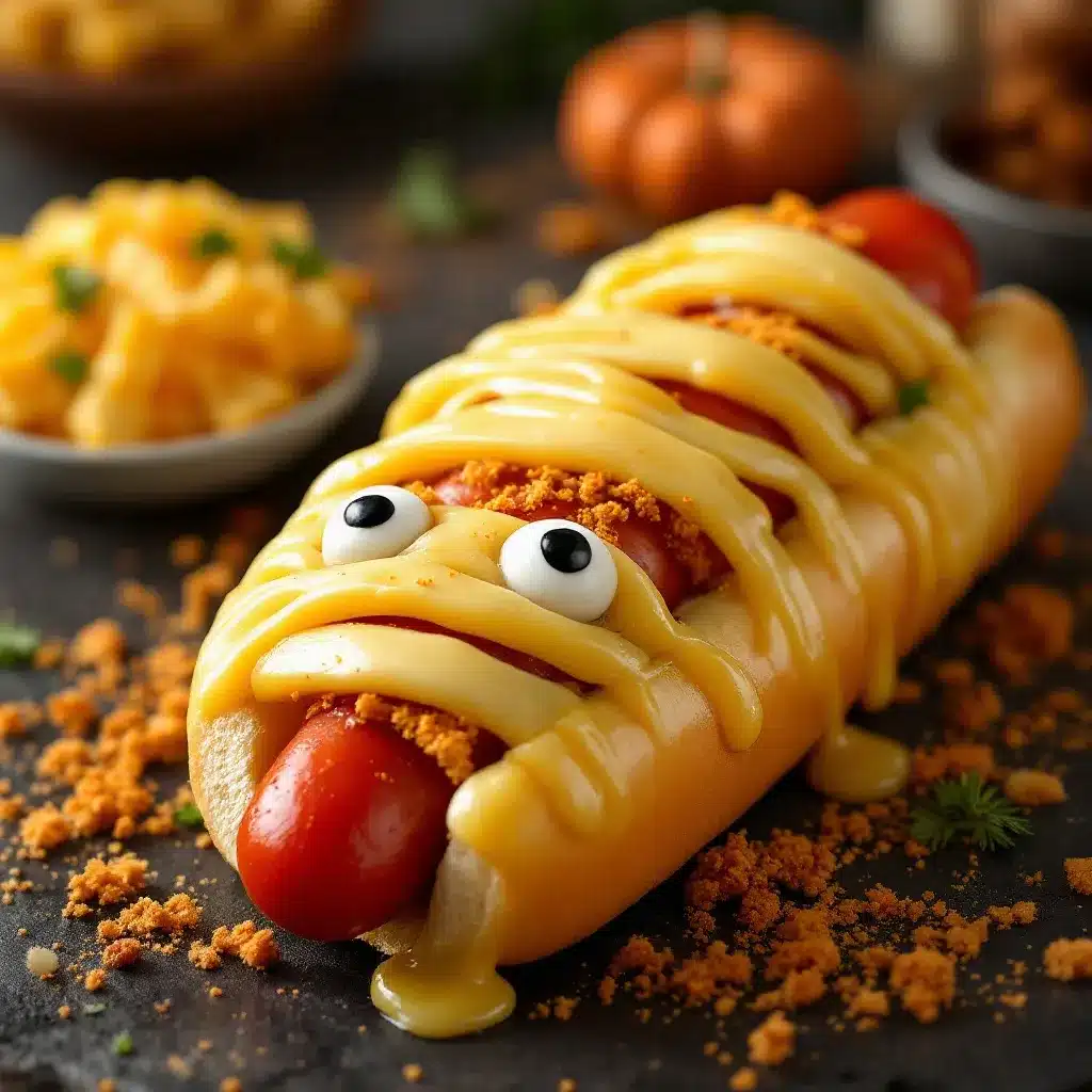 Easy Mummy Hot Dogs preparation steps