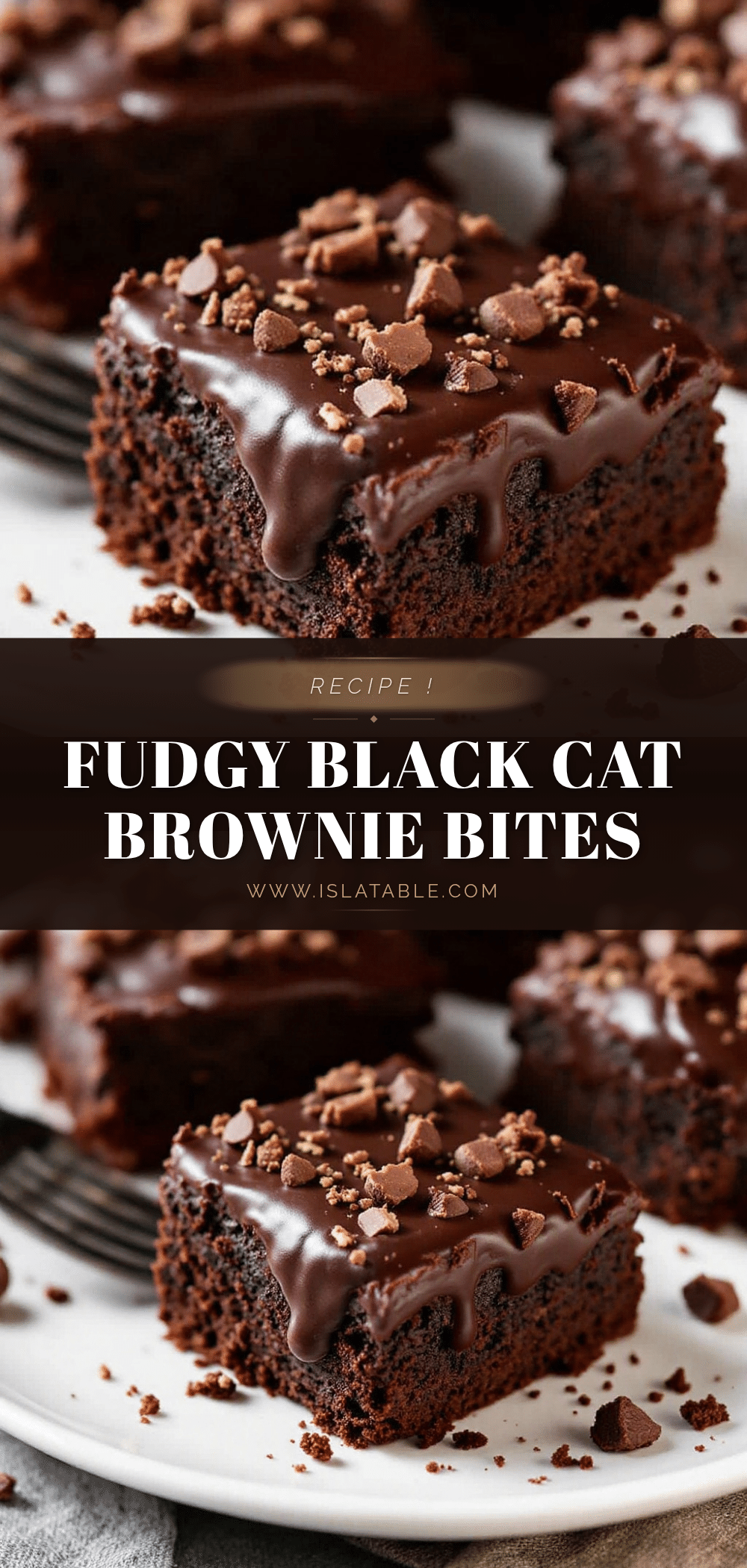 fudgy black cat brownie bites recipe