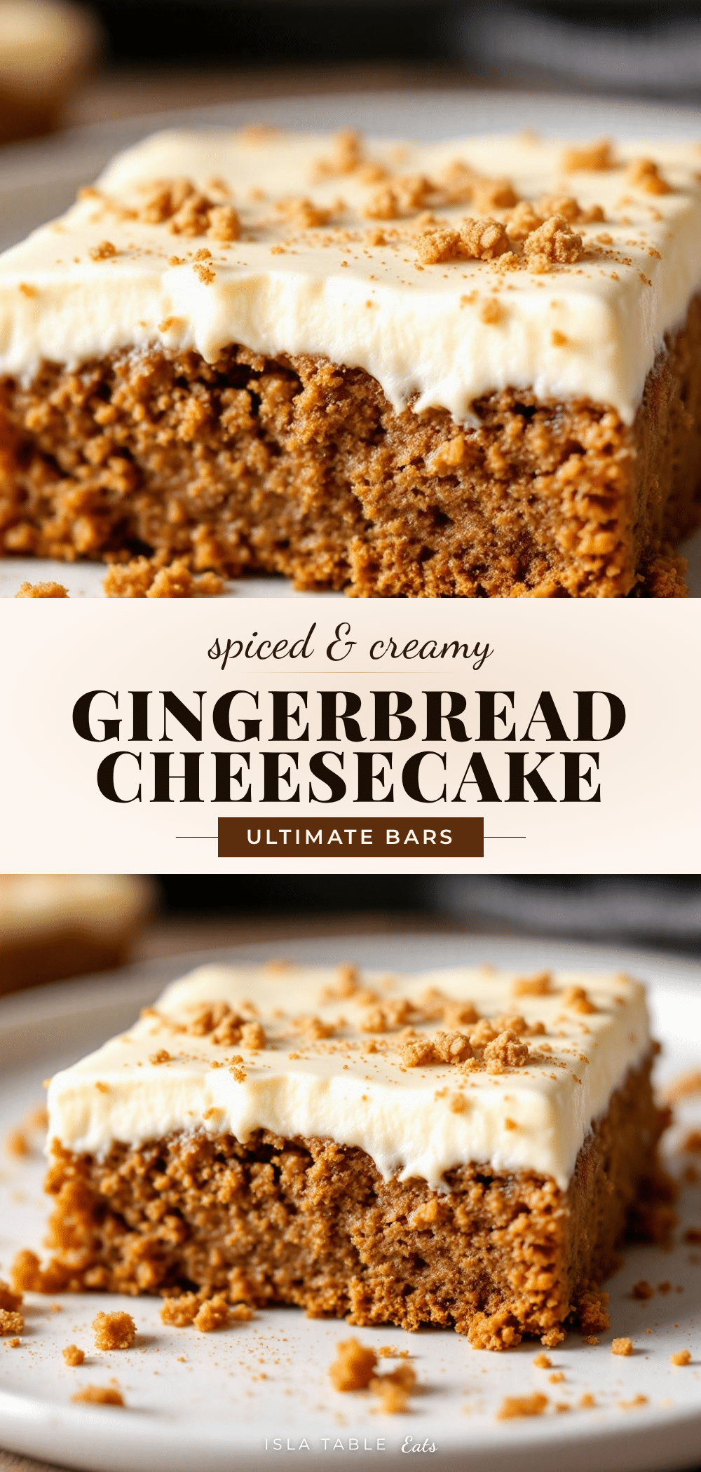 gingerbread cheesecake bars recipe