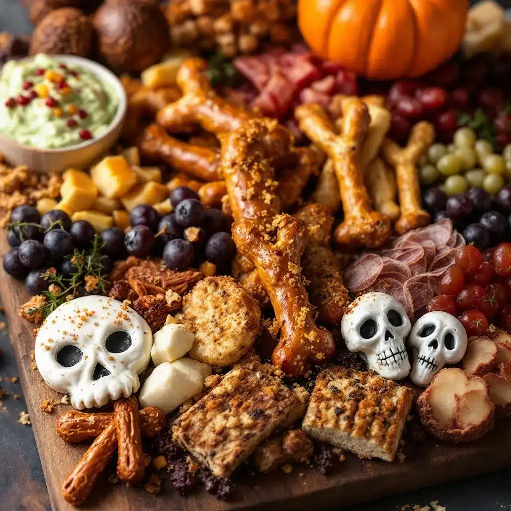 Halloween Charcuterie Board preparation steps